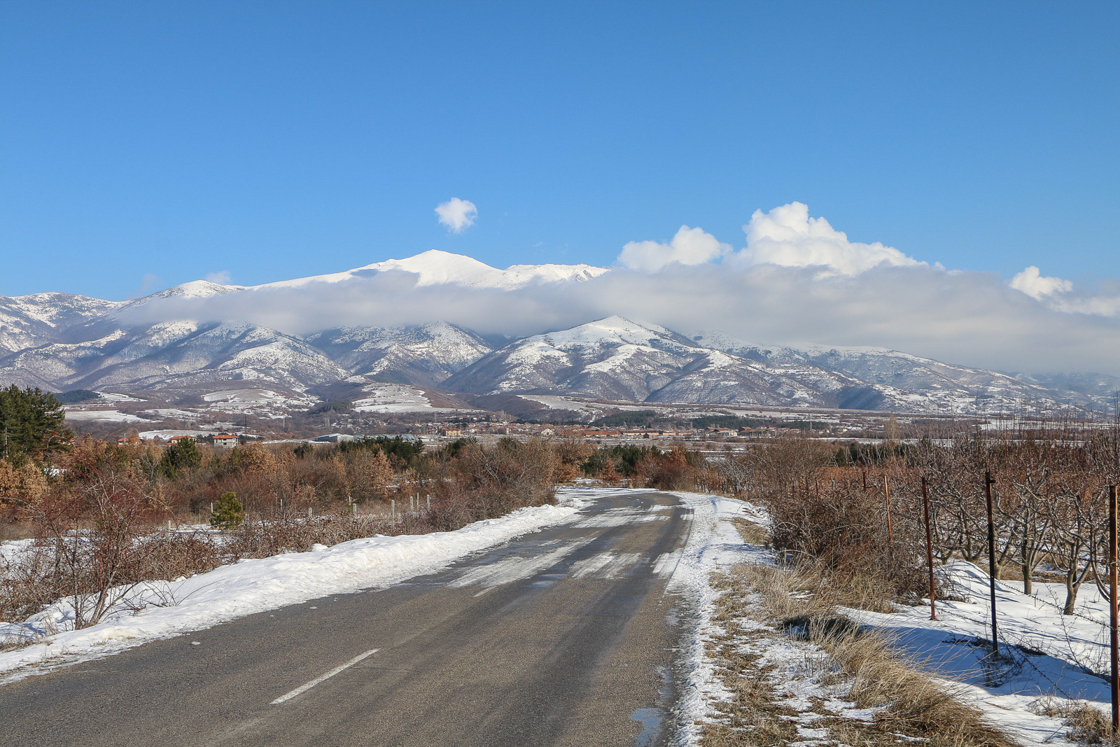 Rila Mountains Perspective at winter, Bulgaria
