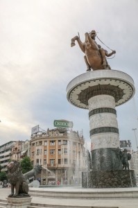 Skopje Warrior on a Horse Statue