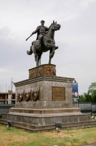 Skopje, monument to Georgi Sugarev