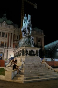 Belgrade, Square of Rebublica, Prince Mihailo Monument