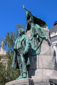 Ljubljana Preseren Square , France Prešeren Monument
